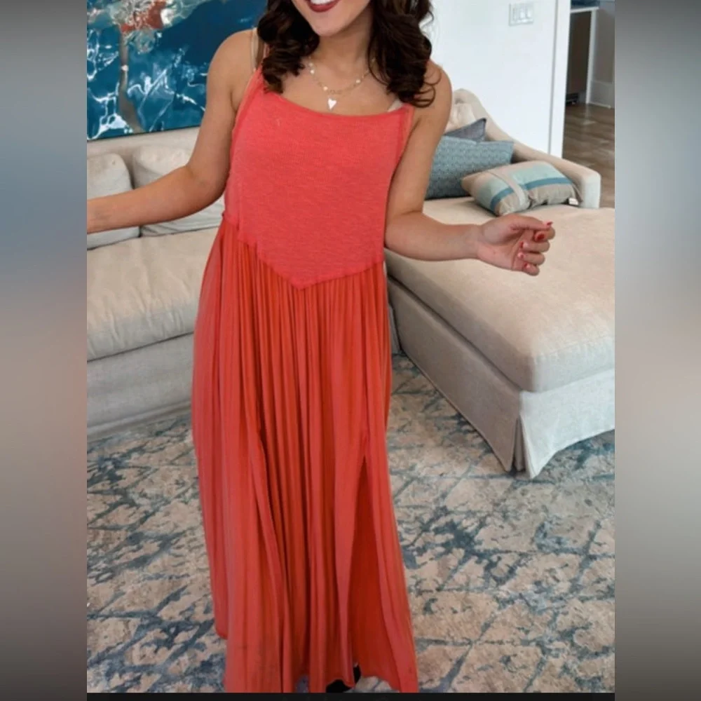 POL coral summer maxi dress, size large - Picture 7 of 7
